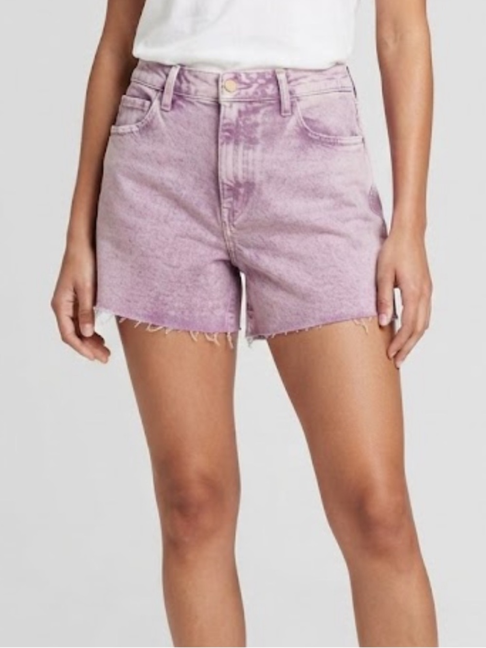 TARGET | UNIVERSAL THREAD Vintage Midi Acid Washed Denim Shorts Pink Size 14